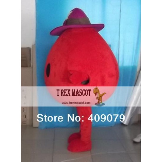 Adult Red Ball Mascot Costume