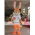 Adult Orange Rabbit Costume Plush Size Adult Rabbit Costume