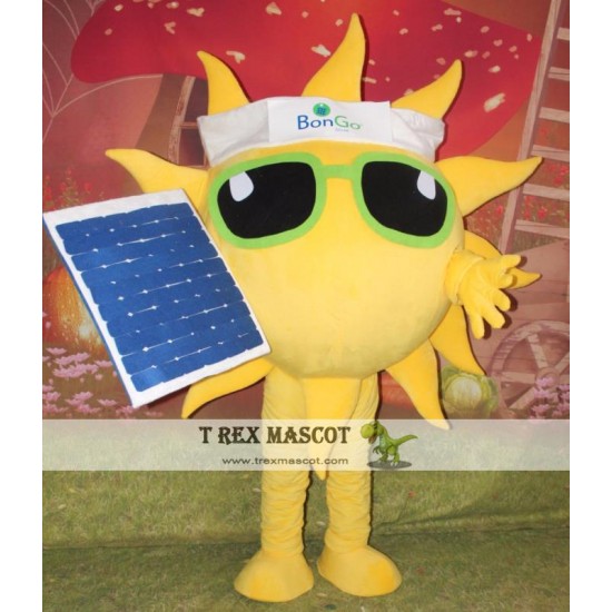 Sun Mascot Costume Adult Sun Mascot With Solar Battle