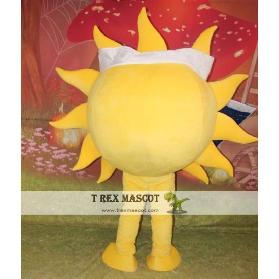 Sun Mascot Costume Adult Sun Mascot With Solar Battle