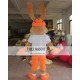 Adult Orange Rabbit Costume Plush Size Adult Rabbit Costume