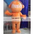 Orange Doll Wearing Earphones Mascot Costume Adult Doll Mascot