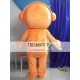 Orange Doll Wearing Earphones Mascot Costume Adult Doll Mascot