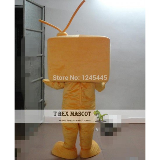 Funny Mascot Costume Plush Yellow Tv Costume For Adult