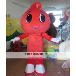 Red Water Drop Mascot Costume Adult Blood Mascot Costume