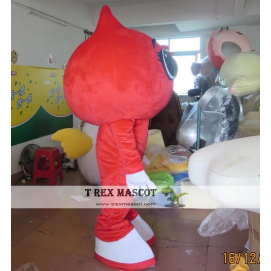 Red Water Drop Mascot Costume Adult Blood Mascot Costume