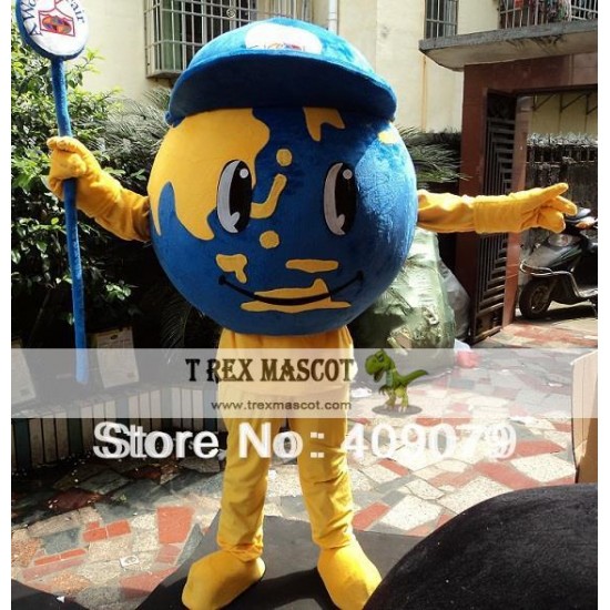 Adult Earth Costume World Mascot Costume Blue Globe Mascot Costume