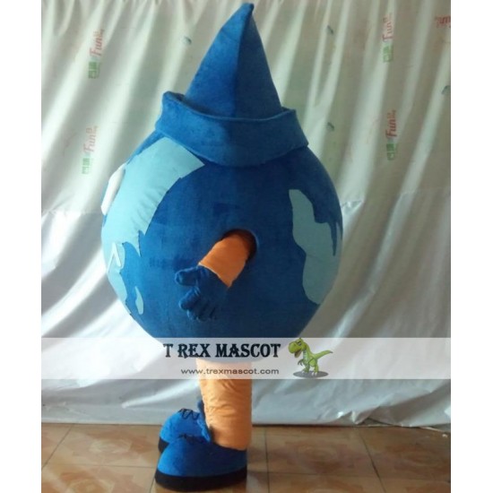 Globe Mascot Costume Globe Blue Costume For Adults