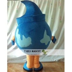 Globe Mascot Costume Globe Blue Costume For Adults