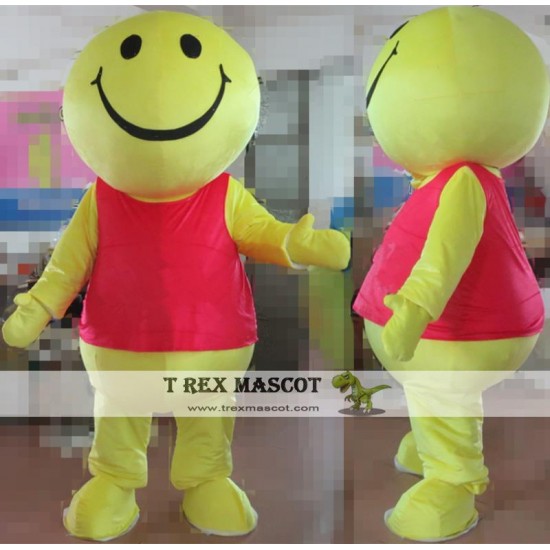 Adult Happy Face Mascot Costumes Big Smile Mascot Costume