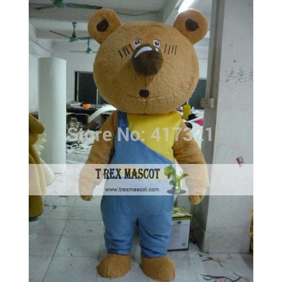 Cartoon Dudu Bear Mascot Costume Adult Bear Mascot Costume