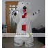 Furry Polar Bear Mascot Costume With Scarf For Adult