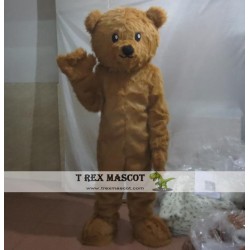 Furry Little Brown Bear Mascot Costume For Adult