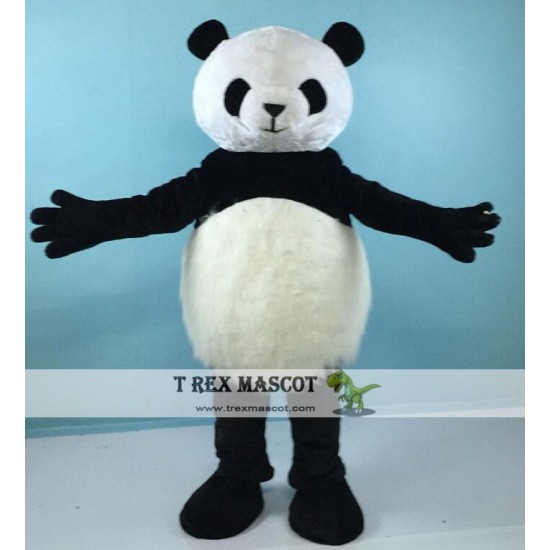 Furry Big Belly Adult Panda Mascot Costume