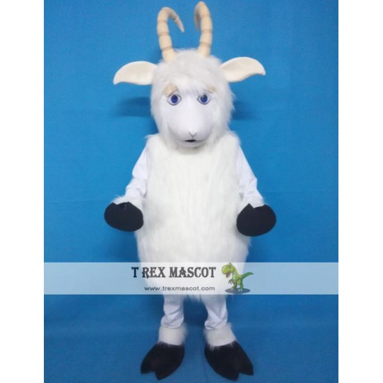 Furry White Goat Mascot Costume Adult Goat Costume