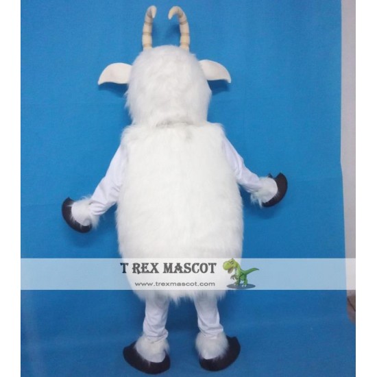 Furry White Goat Mascot Costume Adult Goat Costume