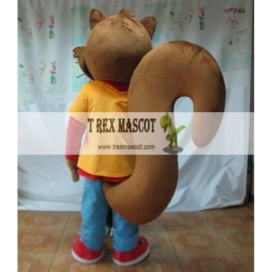 Adult Big Long Tail Squirrel Mascot Costume