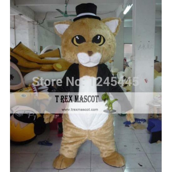 Light Brown Adult Cat Mascot Costume