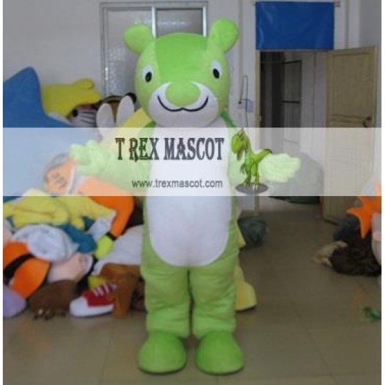 Green Squirrel Mascot Costume With Big Tail For Adult