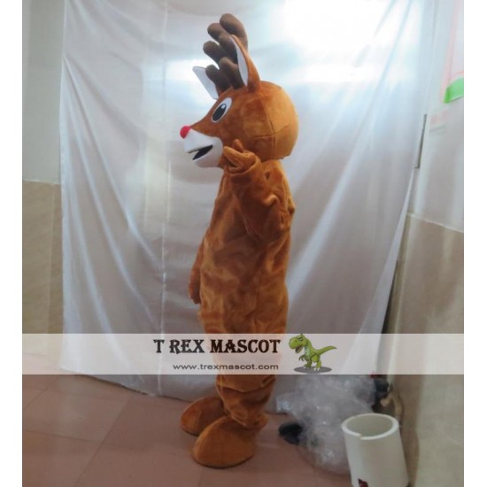 Happy Christmas Deer Mascot Costume For Adults