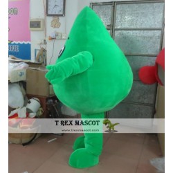 Adult Green Water Drop Mascot Costume