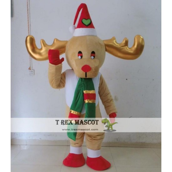 Adult Christmas Reindeer Mascot Costume