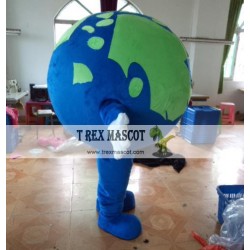 Blue & Green Earth World Global Mascot Costume For Adult