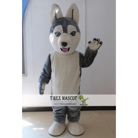 Grey Wolf Adult Fur Mascot Costume