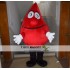 Red Blood Drop Mascot Costume For Adult