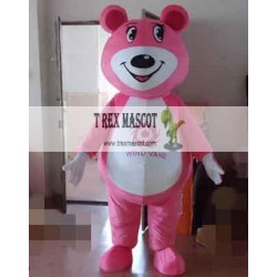 Pink Paunchy Bear Mascot Costume Adult Bear Costume