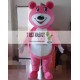 Pink Paunchy Bear Mascot Costume Adult Bear Costume