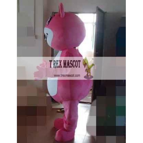 Pink Paunchy Bear Mascot Costume Adult Bear Costume