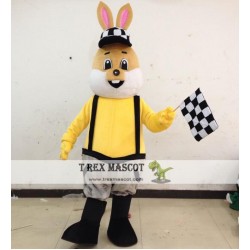 Racing Rabbit Mascot Costume Adult Rabbit Mascot