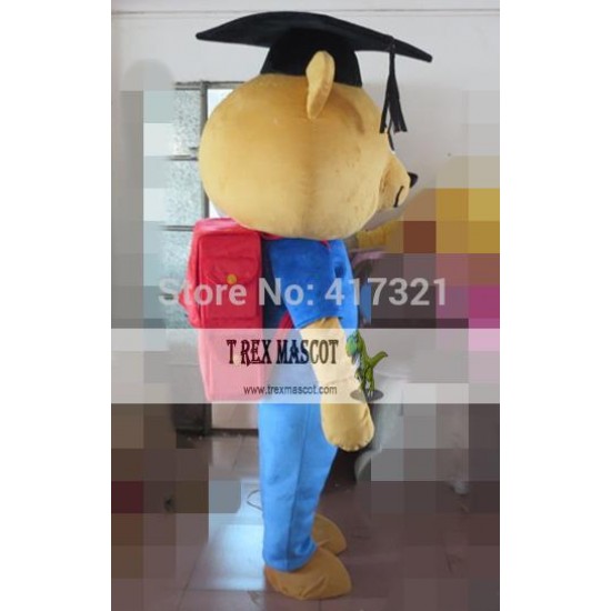 Graduate Bear Mascot Costume For Adults Bear Mascot