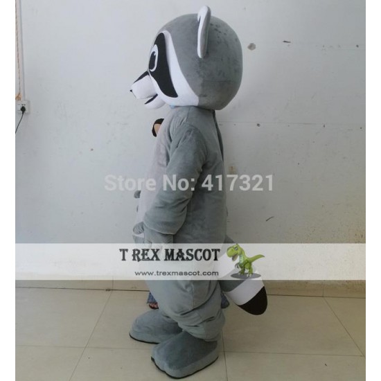 Grey Racoon Mascot Costume For Adults Racoon Mascot Costume