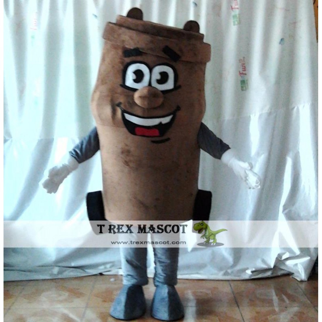 Trash Can Costume Adult Garbage Can Mascot Costume