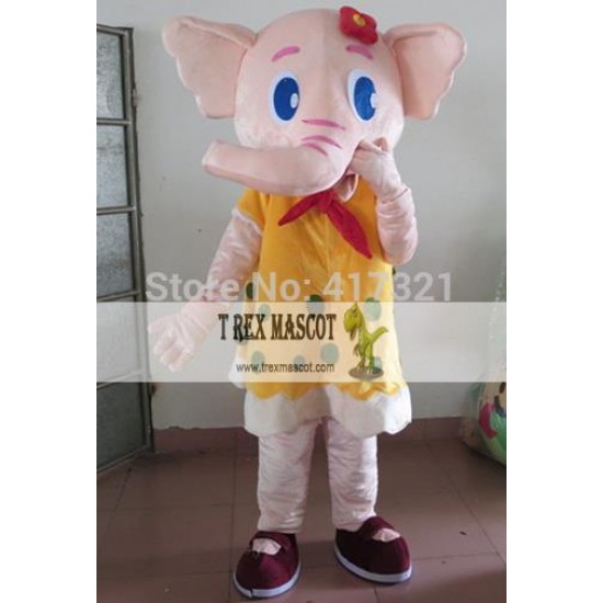 Female Elephant Mascot Costume Adult Elephant Mascot