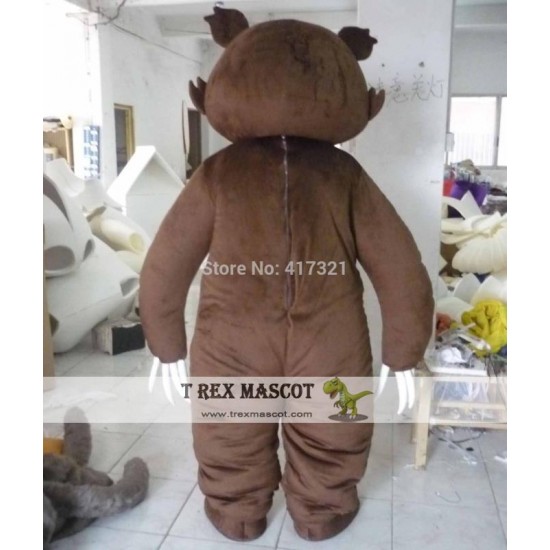 Chocolate Bear With Long Nails Mascot Costume Adult Bear Mascot