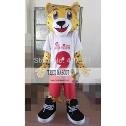 Sports Leopard Mascot Costume Adult Leopard Costume