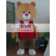 Teddy Beared A Red Waistcoat Mascot Costume Adult Teddy Bear Mascot