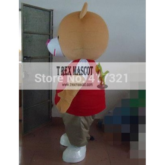 Teddy Beared A Red Waistcoat Mascot Costume Adult Teddy Bear Mascot