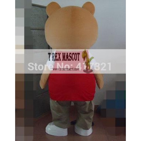 Teddy Beared A Red Waistcoat Mascot Costume Adult Teddy Bear Mascot