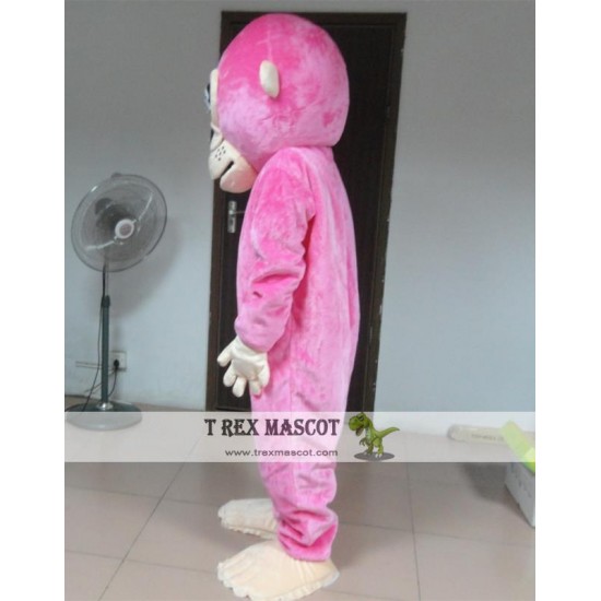 Pink Chimpanzee Mascot Costume Eva Chimpanzee Costume