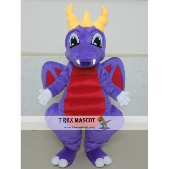 Purple Dragon Mascot Costume Dragon Mascot For Adults