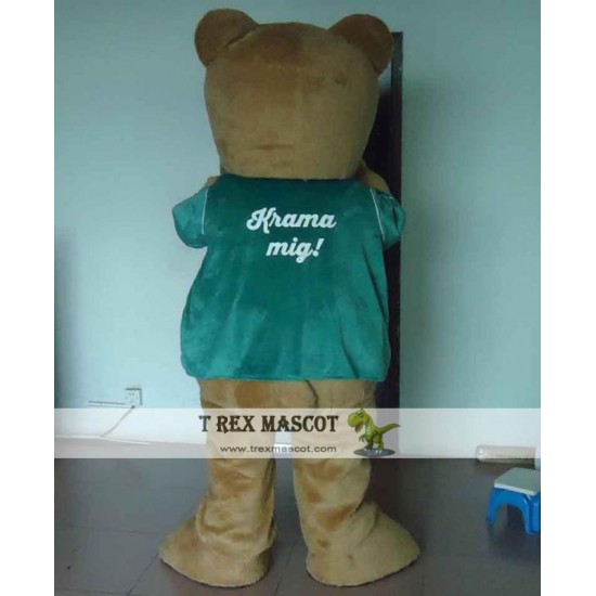 Small Eyes Teddy Bear Mascot Costume Adult Teddy Bear Costume