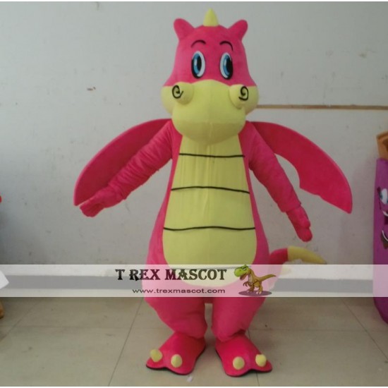 Pink And Yellow Dragon Mascot Costume Eva Dragon Costume