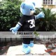 Black Shirt Blue Bear Mascot Costume Adult Bear Costume