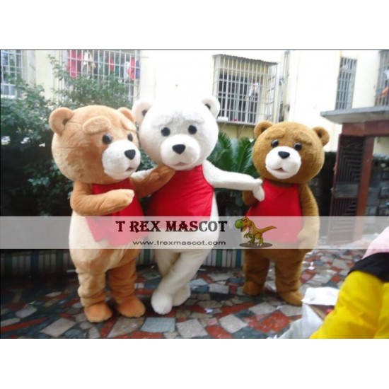 Plush Teddy Bear Mascot Costume