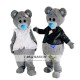 Gray Bear Mascot Costume Halloween Cosplay Funny Bear Costume