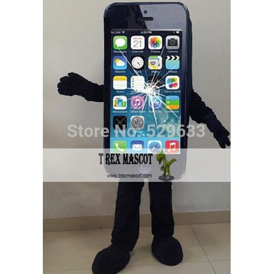 Iphone Mascot Costume In 3 Color(Rose Red Black White)